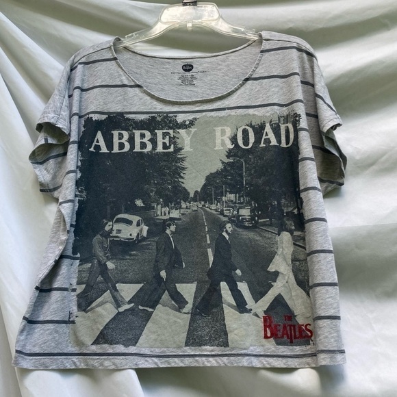 The Beatles Abbey Road gray short dolman type sleeves, size large (11-13) - Picture 1 of 8
